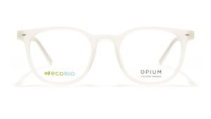 Porcelain White Unisex Round Opticals