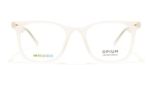 Snowflake White Unisex Square Opticals